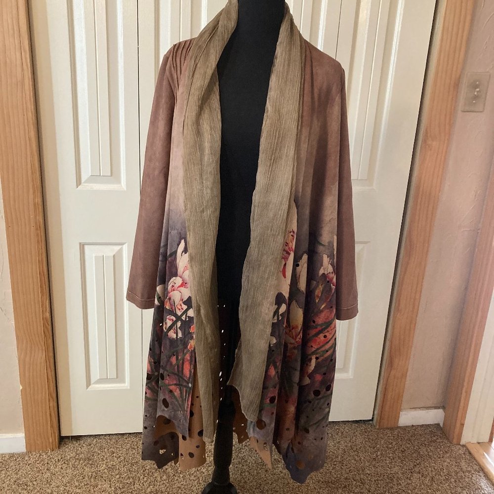 Spring/ Summer light weight ultra-suede swing coat